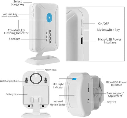 KCMYTONER Wireless Motion Sensor Door Chime, Entry Alert Chime - Image 6
