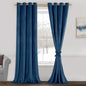 JIUZHEN Navy Velvet Curtains 90 inches Blackout Curtains by JIUZHEN