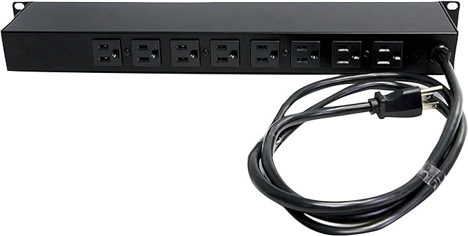StarTech.com 8 Outlet Horizontal 1U Rack Mount PDU Power Strip - Image 3