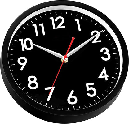 AKCISOT Wall ClockModern Black Silent Non Ticking Wall Clocks Battery Operated - Image 4