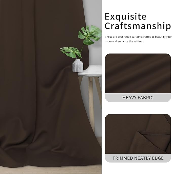 Easy-Going Blackout Curtains for Bedroom, Solid Thermal Insulated Grommet and - Image 5
