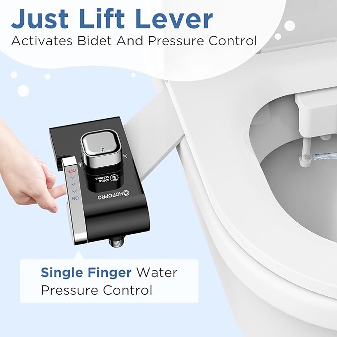 HOPOPRO Bidet with Single Finger Water Pressure Control, Self Cleaning Hygienic - Image 2