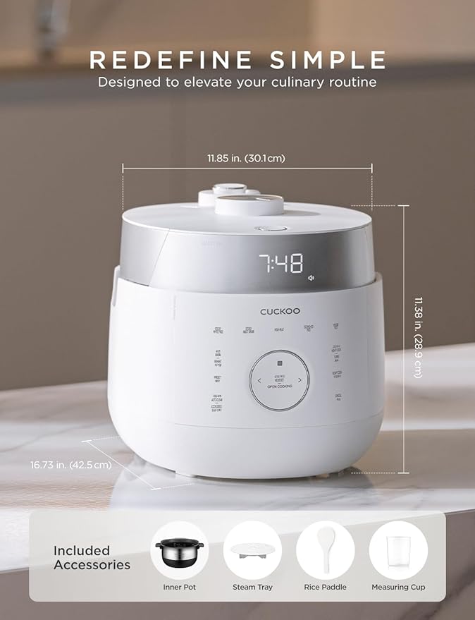 CUCKOO Twin Pressure Rice Cooker 10-Cup Uncooked / 20-Cup Cooked - Image 8