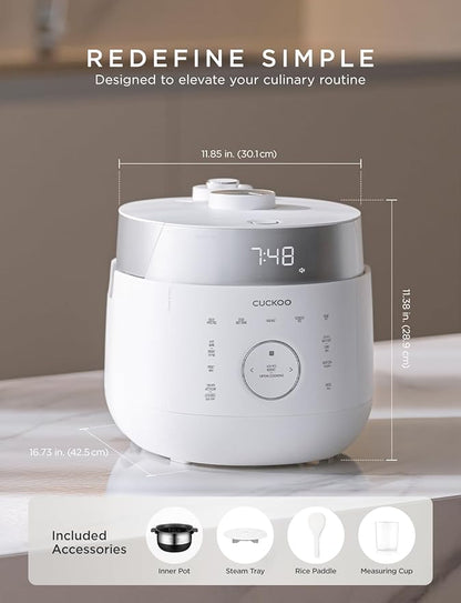 CUCKOO Twin Pressure Rice Cooker 10-Cup Uncooked / 20-Cup Cooked - Image 8