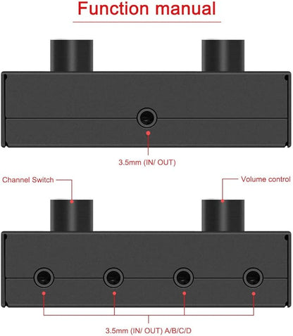 4-Way 3.5mm Stereo Audio Switcher - Image 3