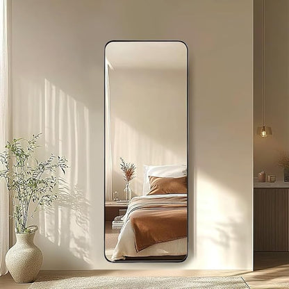 ANDY STAR 18" x 48" Full Length Wall Mirror, Large Polished Chrome Mirror by ANDYSTAR