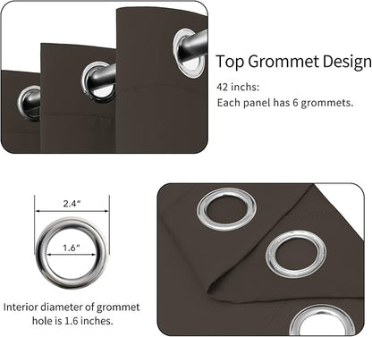Easy-Going Blackout Curtains for Bedroom, Solid Thermal Insulated Grommet and - Image 4