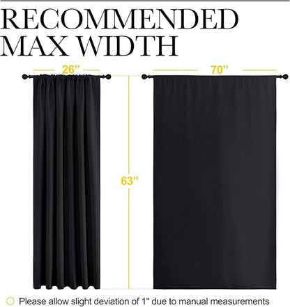 NICETOWN Black Blackout Curtain Blinds - Image 6