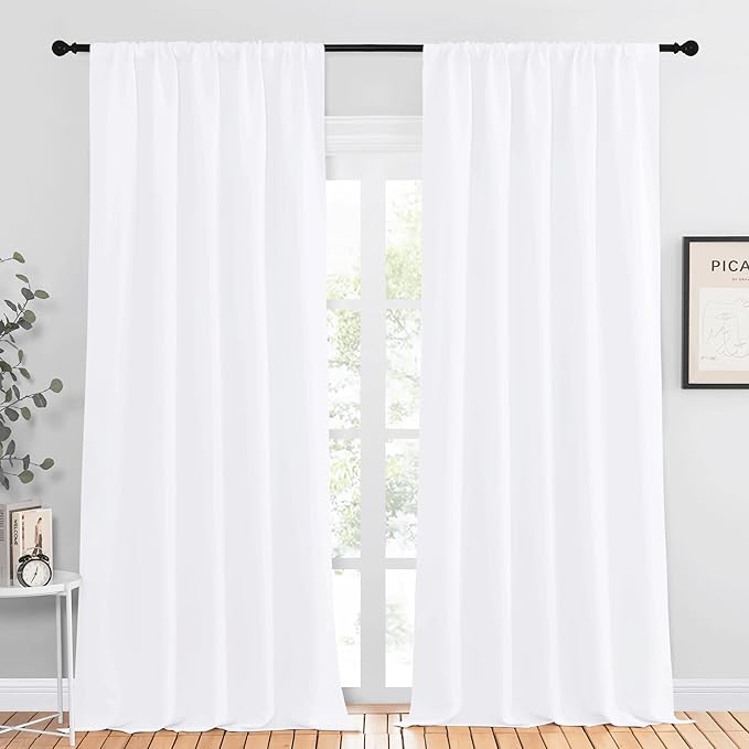 NICETOWN White Bedroom Curtain Panels by NICETOWN