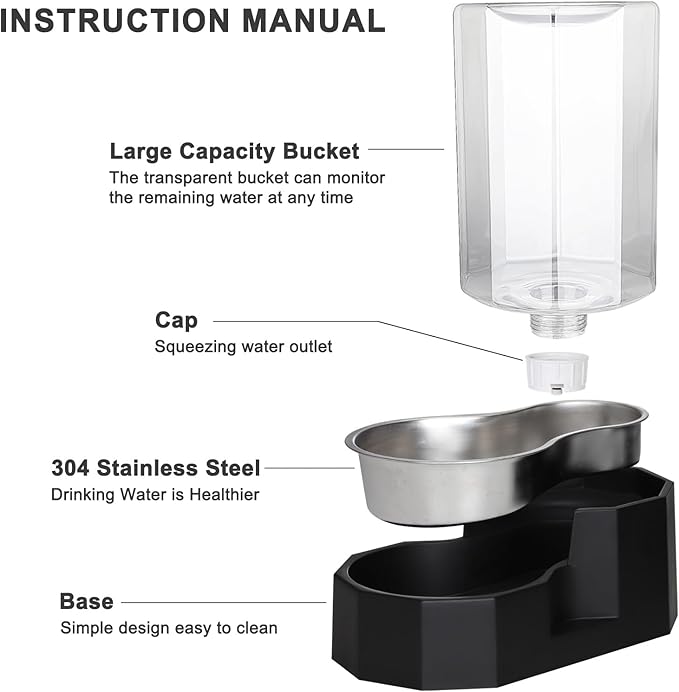Sfozstra Large Dog Water Dispenser: 7L Automatic Gravity Water Feeder - Image 4