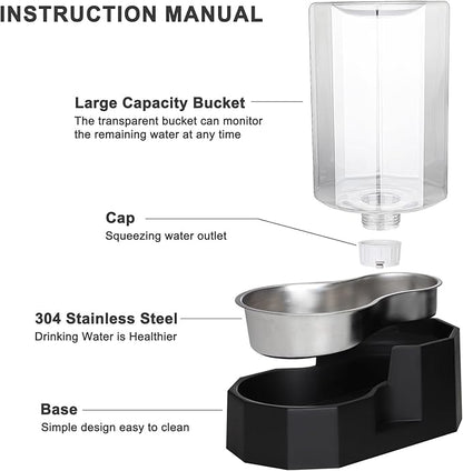 Sfozstra Large Dog Water Dispenser: 7L Automatic Gravity Water Feeder - Image 4