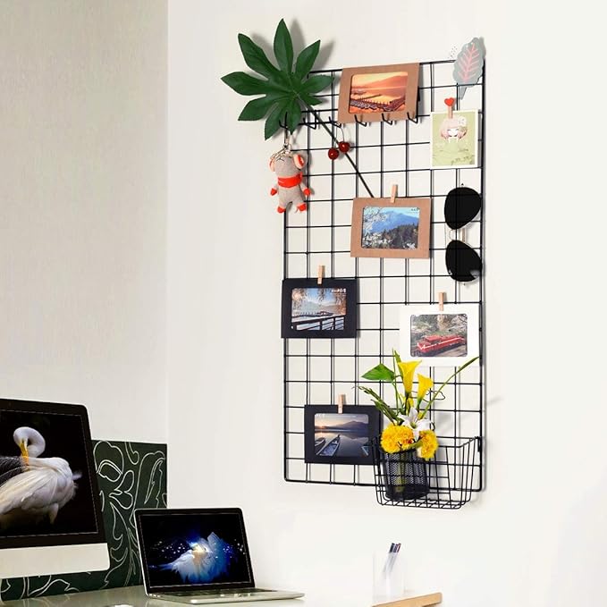Wall Photo Grid Shelf, Wall Hanging Ins Art Display Grid Panel - Image 7