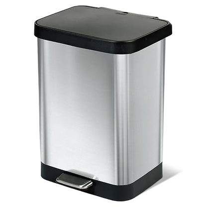 Glad GLD-74506 Stainless Steel Step Trash Can by GladTrashFoodStorage