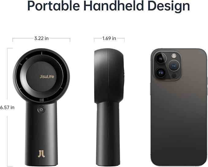 JISULIFE Portable Handheld Turbo Fan, 6000mAh USB Rechargeable Personal Battery - Image 7