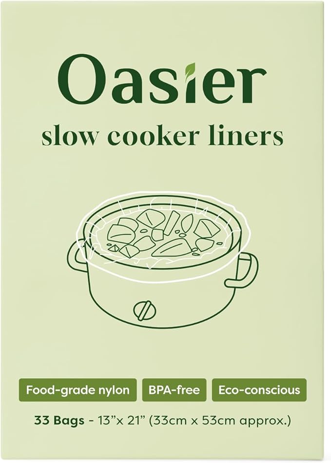 Slow Cooker Liners, Disposable Oval Large Size 13" x 21", Fits 3-8 Quart Pot by Unknown