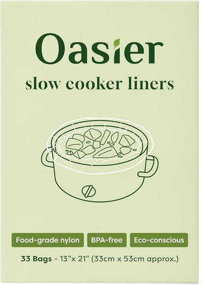 Slow Cooker Liners, Disposable Oval Large Size 13" x 21", Fits 3-8 Quart Pot by Unknown