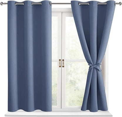 Hiasan Short Blackout Curtains for Bedroom by Hiasan