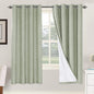 H.VERSAILTEX Linen Blackout Curtains 72 Inches Long 100% Absolutely Blackout by HVERSAILTEX
