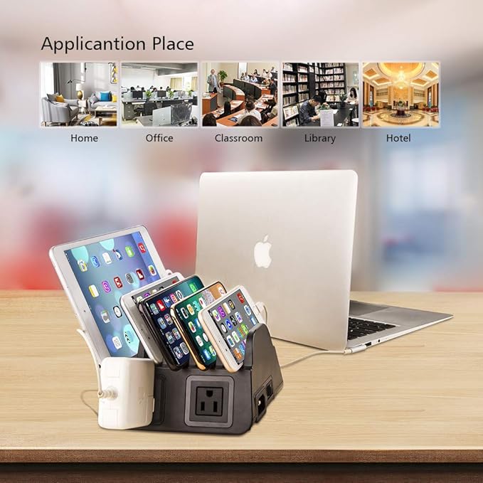 UDOLI 5 USB Ports Charging Station Organizer - Image 6