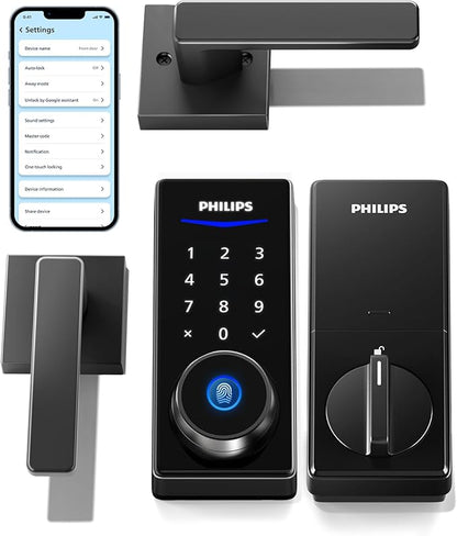 Philips Smart Lock with Handles, Keyless Entry Door Lock Set, Smart Door Lock by Philips