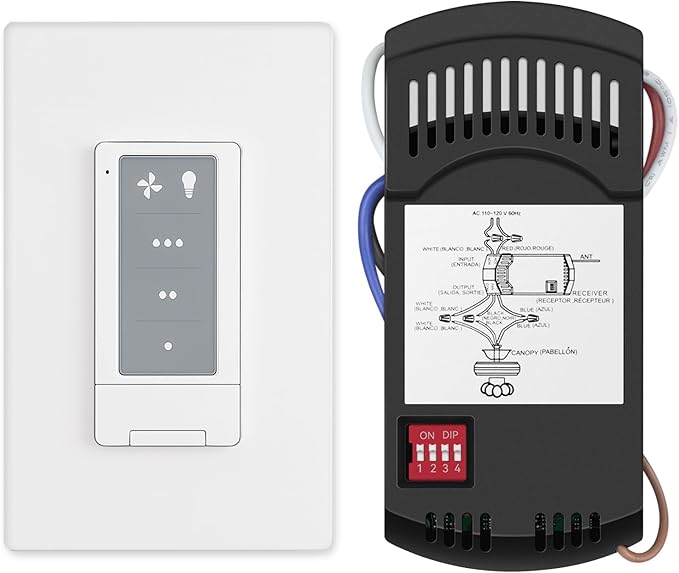 Universal Ceiling Fan Wall Remote Control Kit Replacement by UBORSYCEILINGFANREMOTES
