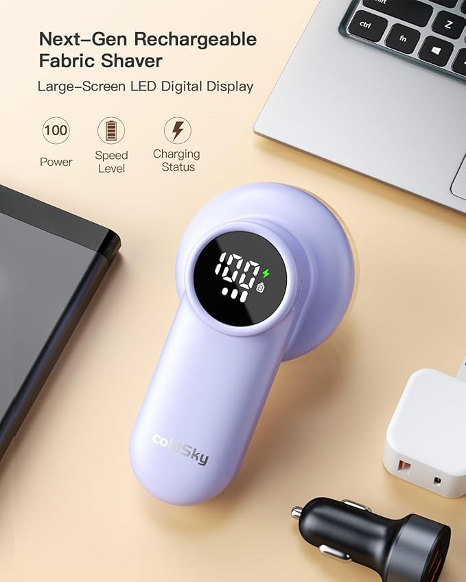 coldSky Rechargeable Fabric Shaver, Lint Shaver - Image 3