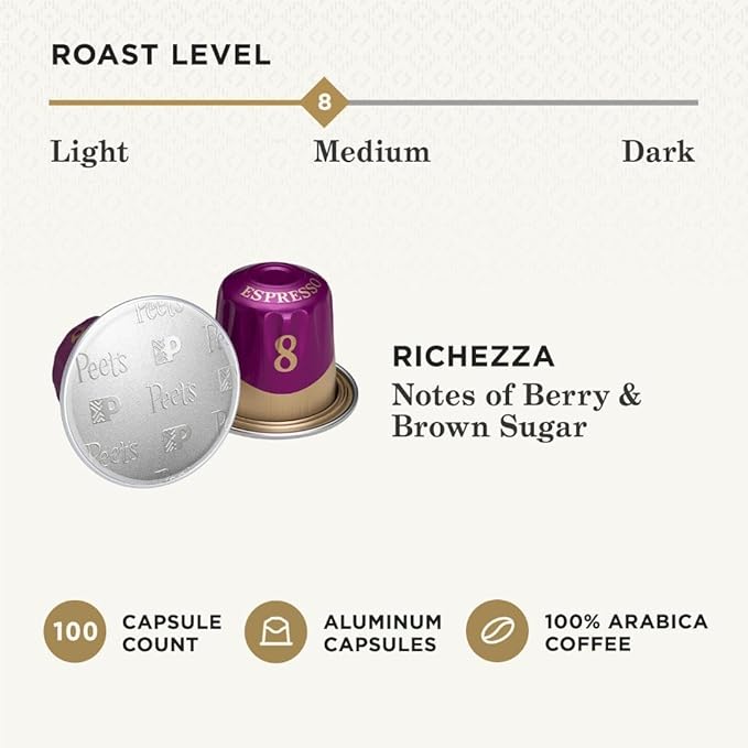 Peet's Coffee, Medium Roast Espresso Capsules, Compatible - Image 3