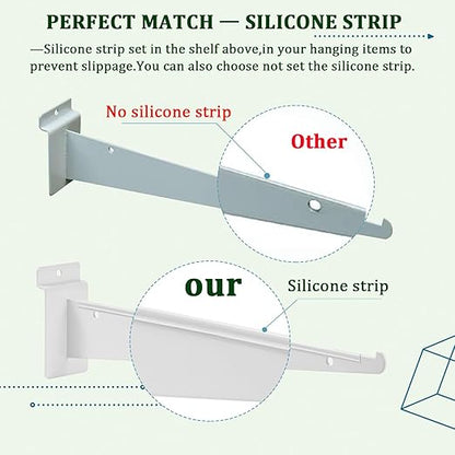 AYAYGD 10 Pack Slatwall Knife Shelf Bracket, 8 inch Slatwall Bracket - Image 4