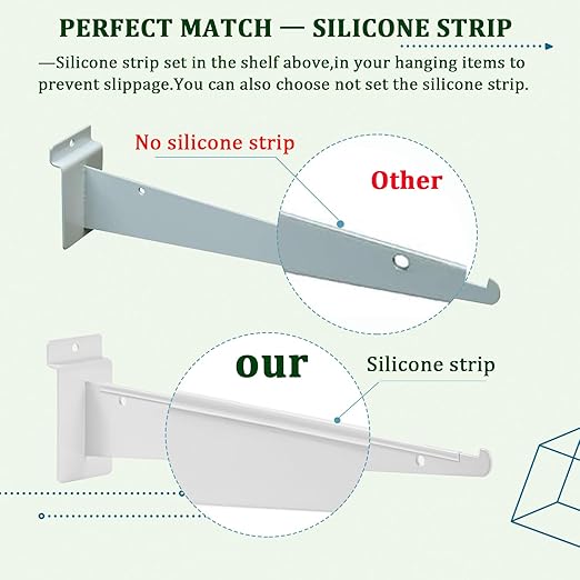 10Pack Slatwall Shelf Brackets, 6 inch Slatwall Bracket - Image 4