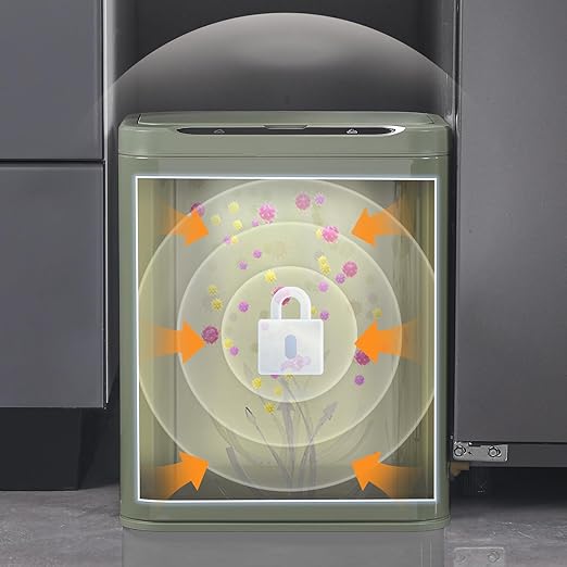 ELPHECO Stainless Steel Office Trash Can Motion Sensor Garbage Can Touchless - Image 8