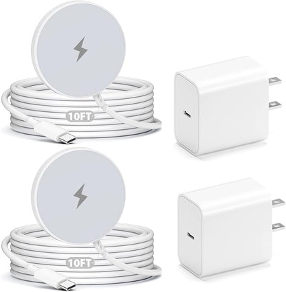 Magnetic Charger for iPhone 17 16e, 10FT 2Pack Fast Charge for Apple MagSafe by Unknown
