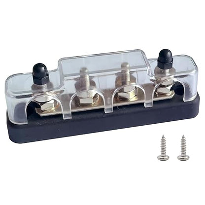 4 x #10 Studs Bus Bar, Ampper 4.2" Ground Distribution Block Brass Battery - Image 2