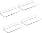 IEEK 4 PCS Clear Small Acrylic Floating Wall Shelves, 9 Inch Adhesive Display by IEEK