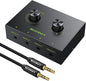 LiNKFOR 4 Port 3.5mm Stereo Audio Switch, 4 Way Stereo Audio Selector, 4 Input by LiNKFOR