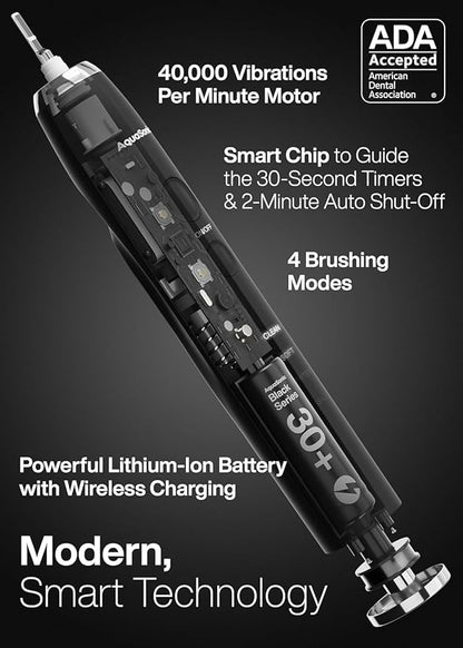 Aquasonic Black Series Ultra Whitening Toothbrush – ADA Accepted Electric - Image 4