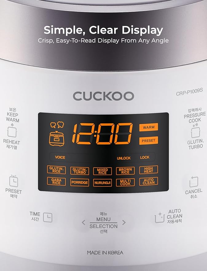 CUCKOO High Pressure Rice Cooker 10-Cup Uncooked / 20-Cup Cooked - Image 6