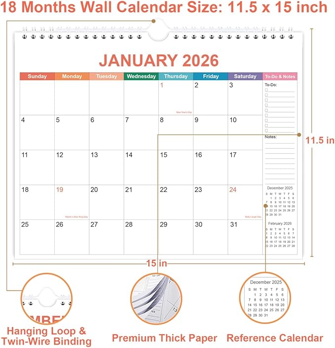 2026 Calendar - Wall Calendar 2026 from January 2026 to June 2027, 2026 Calendar - Image 3