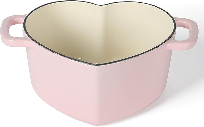 Martha Stewart Heart Shaped 2-Quart Enamel Cast Iron Dutch Oven - Image 4
