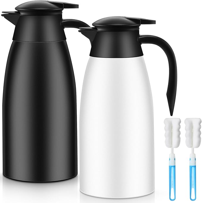 Norme 2 Pcs Thermal Coffee Carafe Insulated Stainless Steel Coffee Carafe by Norme