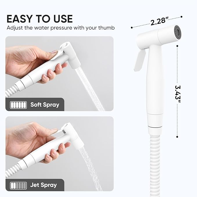 Arofa Matte White Bidet Sprayer - Image 4