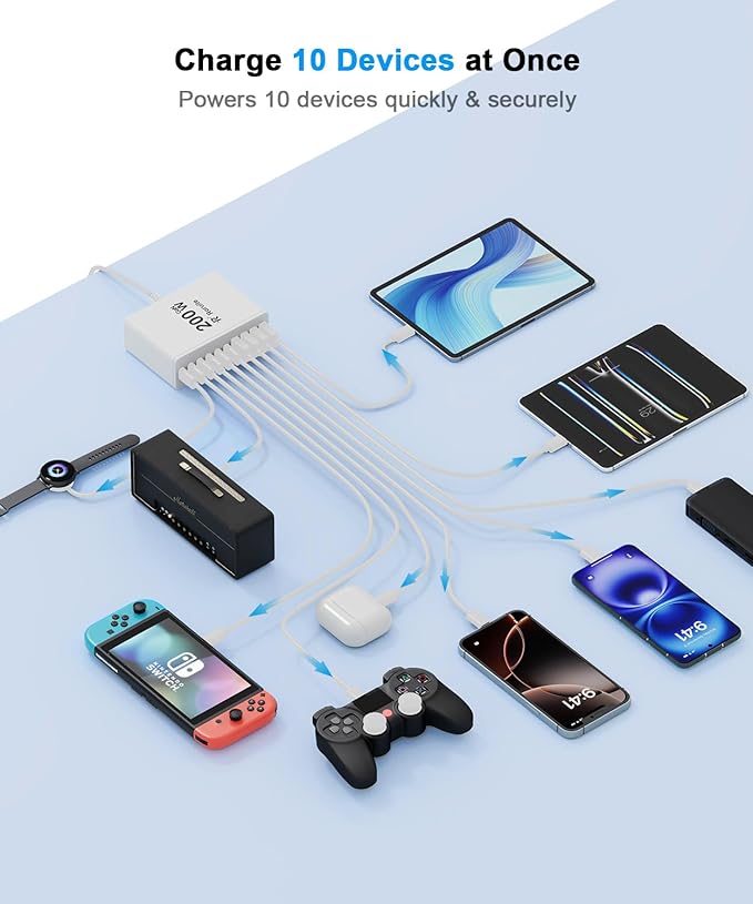 USB C Charging Station 10 Port - Image 4