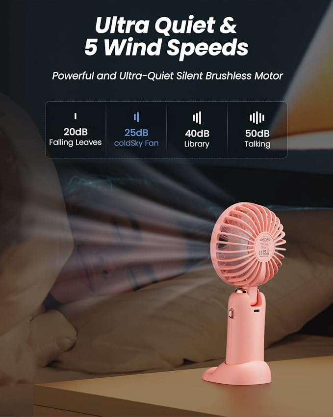 coldSky Portable Handheld Fan, 4000mAh Battery Operated - Image 7