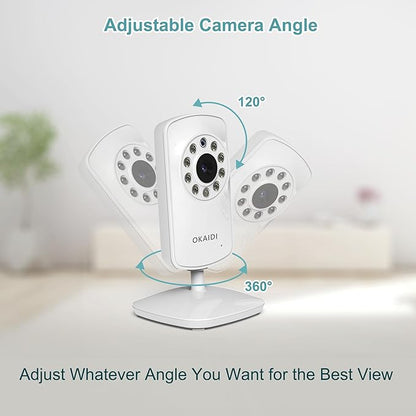 OKAIDI Video Baby Monitor with 2 Cameras, 2.4'' Portable Travel Screen - Image 4