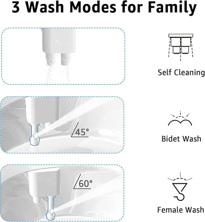 Bidet Toilet Attachment, Toilet Bidet Cold Water No-Electric, 3 Wash Modes - Image 2