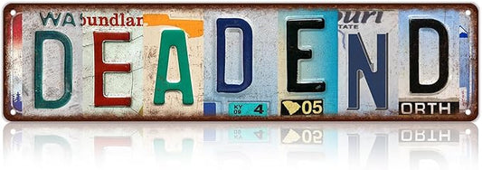 Vintage Dead End Wall Decor Street Signs Home Bar Coffee Metal Tin Signs 16 x 4 by Unknown