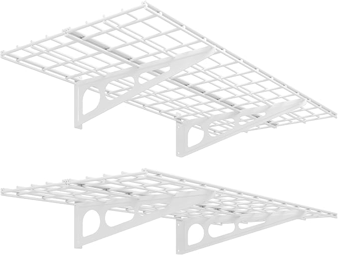 FLEXIMOUNTS 2-Pack 2x4ft 24-inch-by-48-inch Wall Shelf Garage Storage Rack Wall by FLEXIMOUNTS