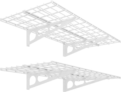 FLEXIMOUNTS 2-Pack 2x4ft 24-inch-by-48-inch Wall Shelf Garage Storage Rack Wall by FLEXIMOUNTS