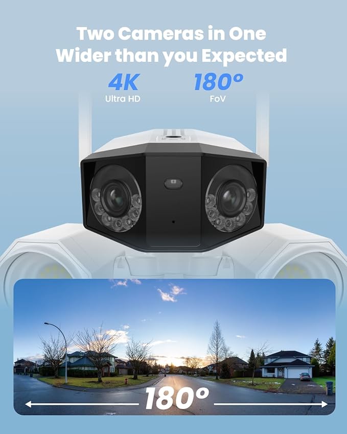 REOLINK 4K 8MP Floodlight Security Camera Outdoor, Dual-Lens Camera w/ 180° FOV - Image 2