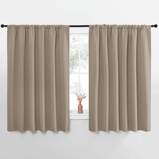 NICETOWN Blackout Curtains for Bedroom, 1 Pair, 62 by 63-inch, Window Treatment by NICETOWN
