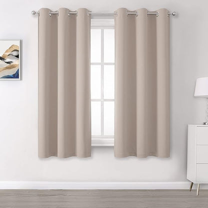 DUALIFE Room Darkening Window Draperies Curtain Panels by DUALIFE